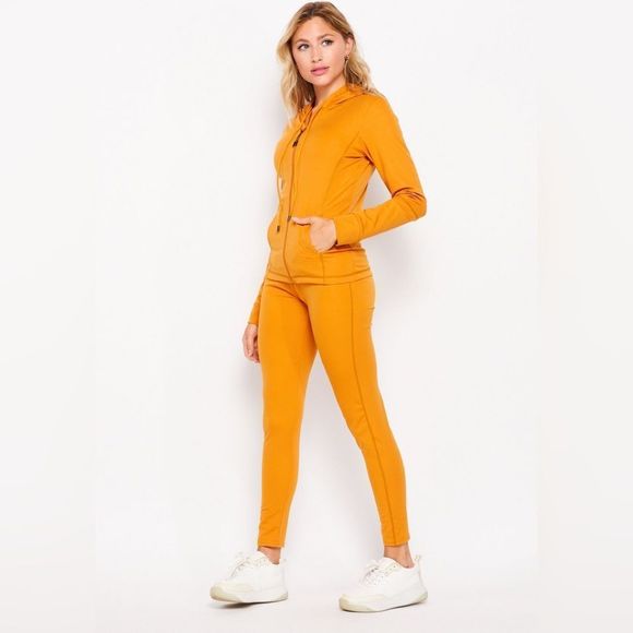 Cloud Soft Zip Hooded Jacket 3 Piece Sport Set - Three Piece Set - Athleisure - Picture 4 of 4